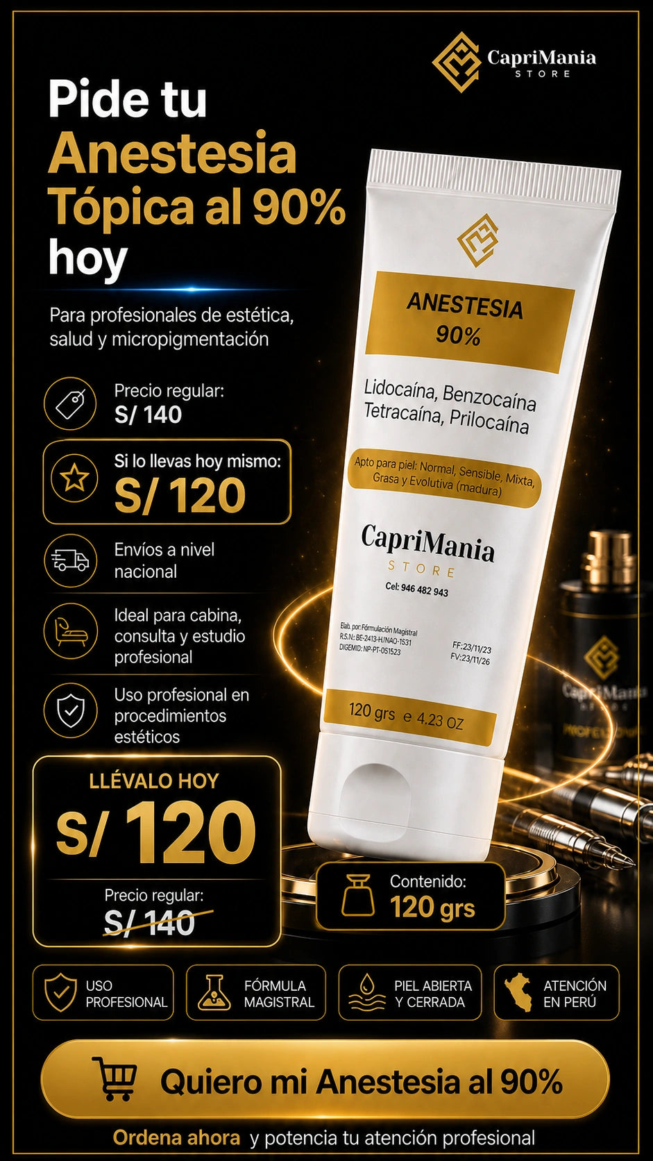 Anestesia Tópica al 90%